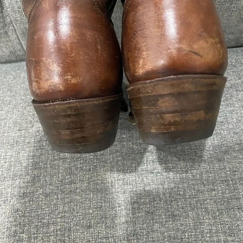 Justin Boots Embossed Brown Western Boots